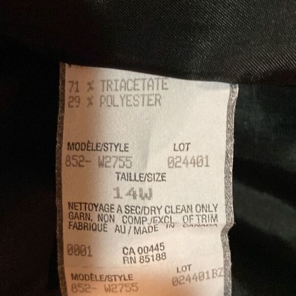 $10$ add on Louben WOMEN- BLACK OPEN FRONT OVERSIZED BLAZER. - Picture 6 of 9